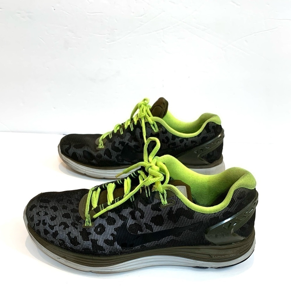 Nike Lunarglide 5 Green Cheetah Running Shoes Sneakers Men’s sz 7 Women’…